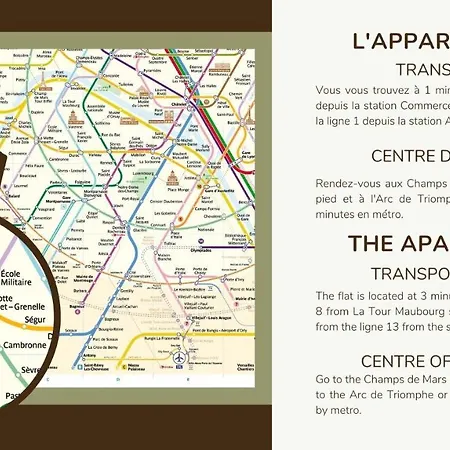 3g#appart 6pers#2 Chambres#commerce#paris 15#ac Parigi